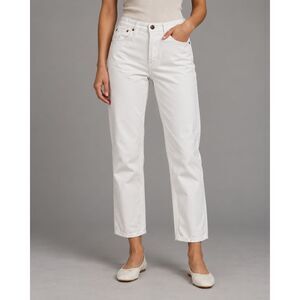 Avec Les Filles White High Rise Straight Leg Jeans Women's Size 26 Cotton